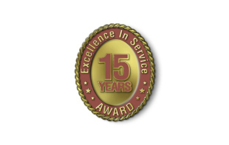 Excellence in Service - 15 Year Award